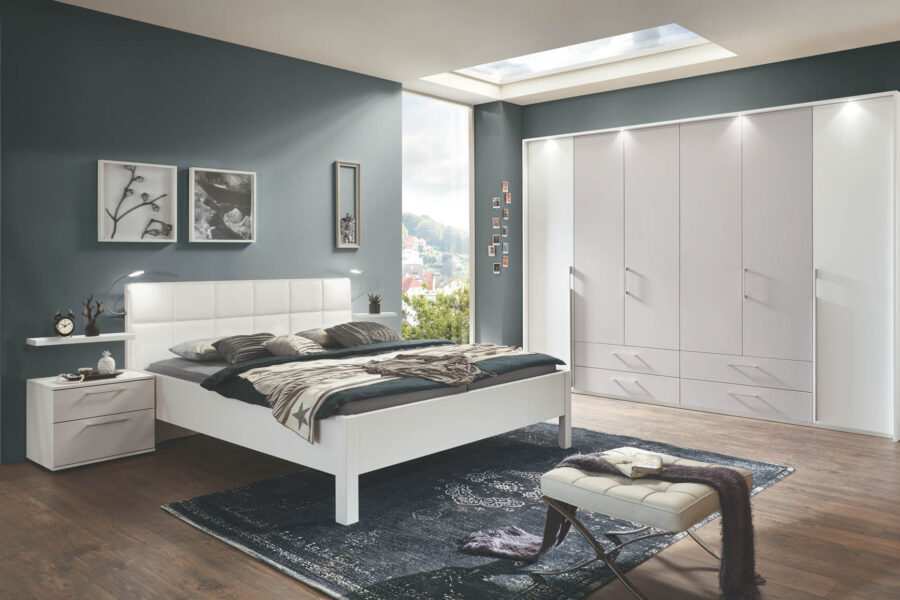 Möbel Krug Baunatal -  Schlafzimmer - Grau mit Weiß