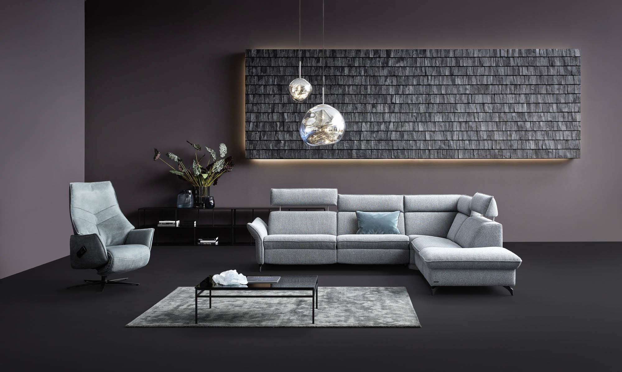 Möbel Krug - Wohnzimmer - Blau grau
